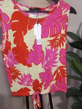 Sanctuary Tropical Tie-Front Tank X Small